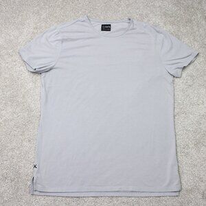 Cuts Shirt Men XL Gray PYCA Pro Split Hem Short Sleeve Stretch Crewneck Pullover